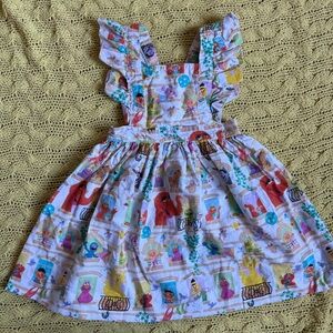 Handmade girls Sesame Street Inspired Dress size 3-4 T